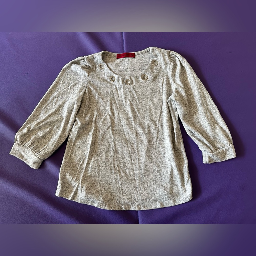 Gray Lightweight Sweater Top